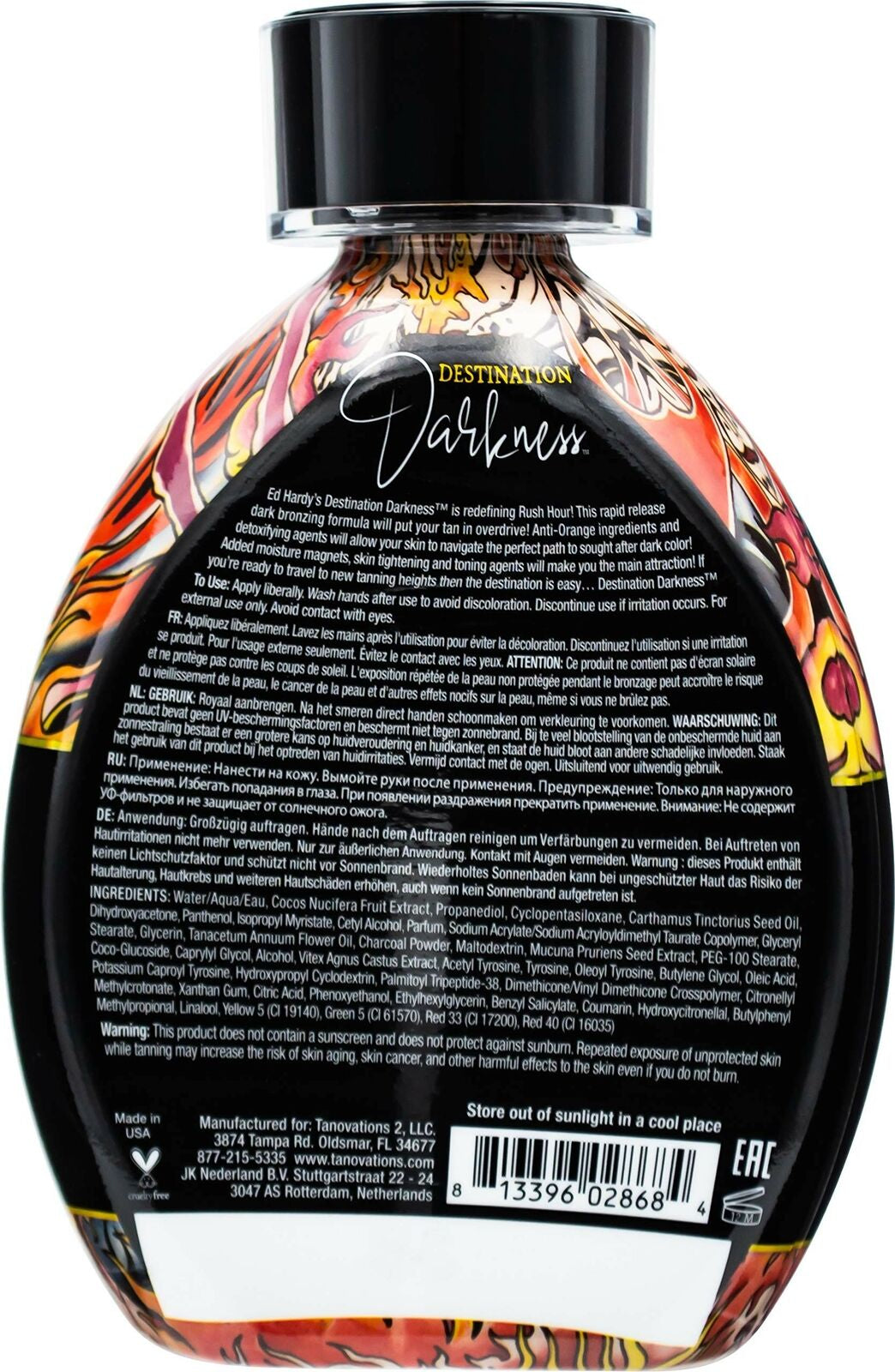 Ed Hardy Destination Darkness One Hour Color Creator Tanning Bed Lotion 13.5 Oz