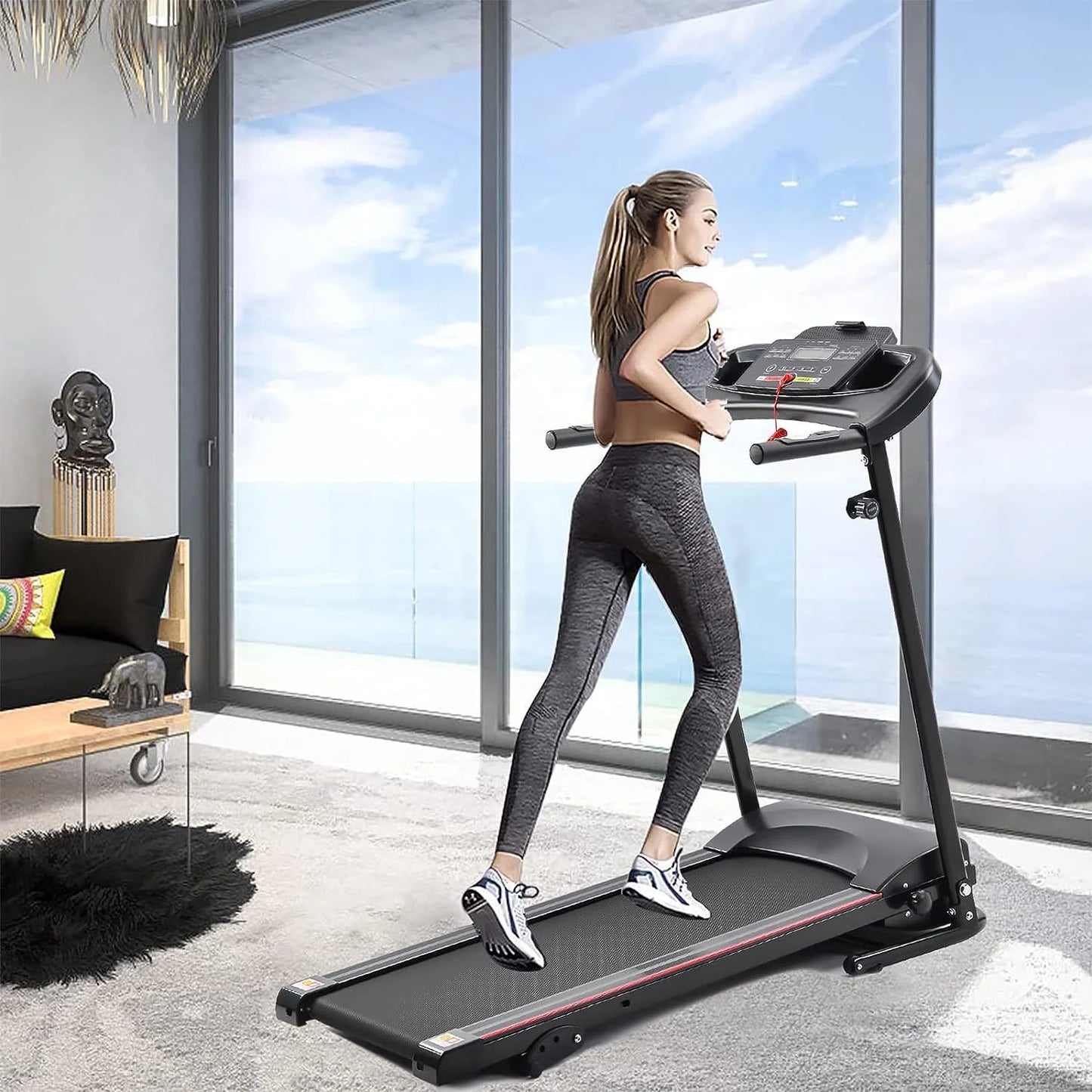 Folding Manual Incline Treadmill with MP3 Speaker 