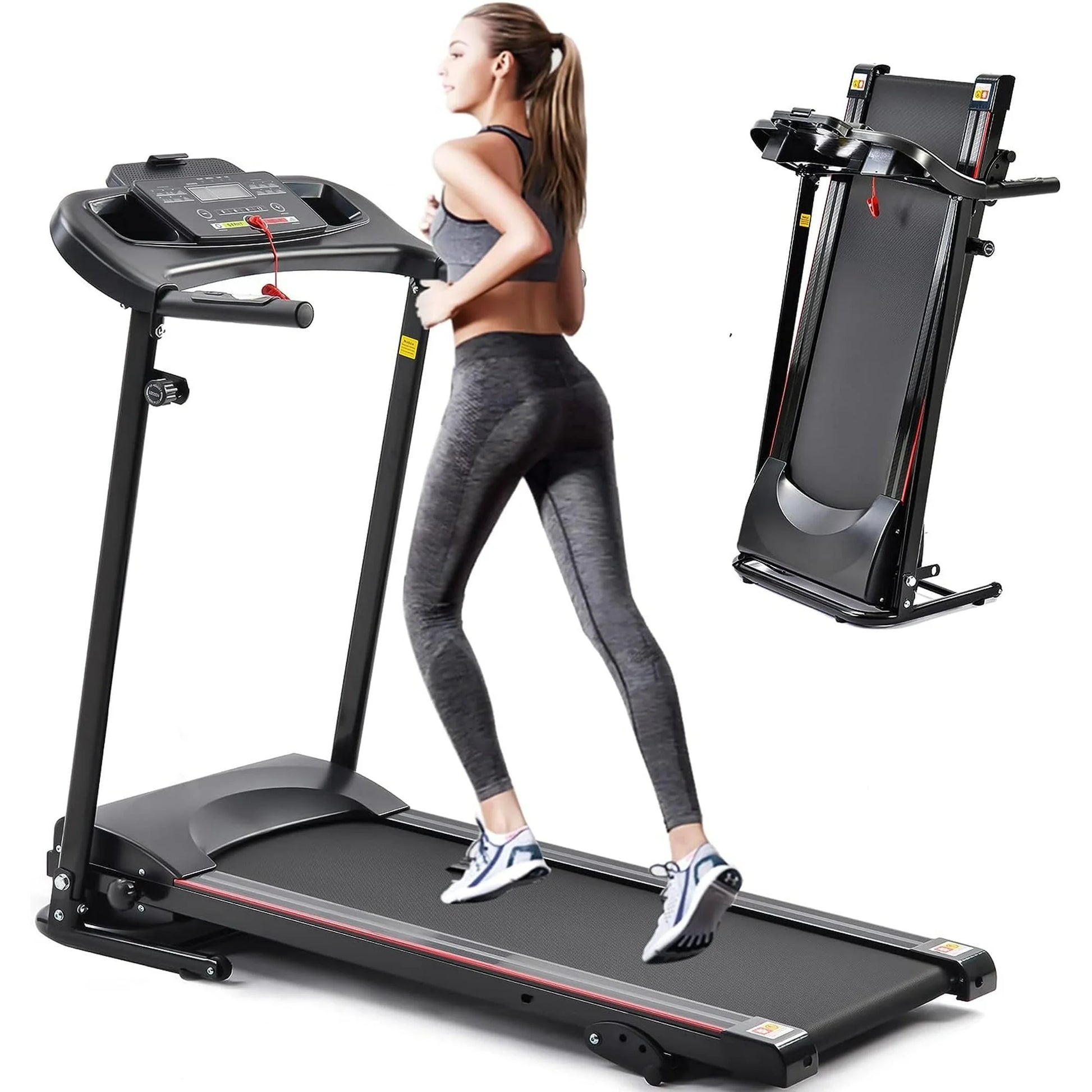 Folding Manual Incline Treadmill with MP3 Speaker 