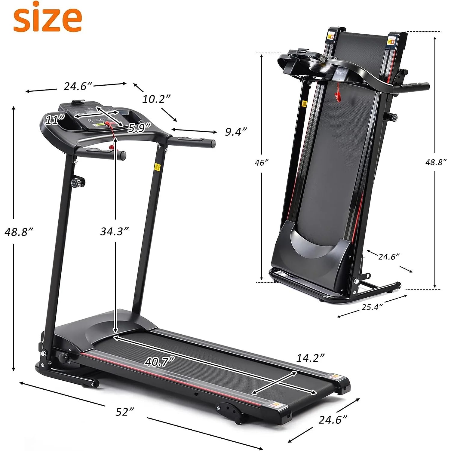 Folding Manual Incline Treadmill with MP3 Speaker 