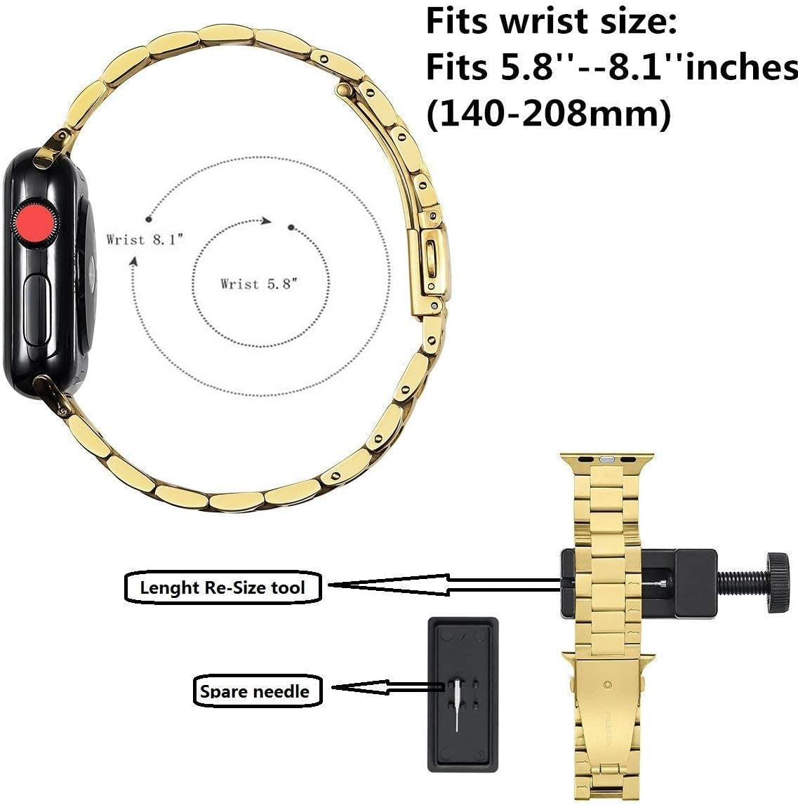 Compatible for Apple Watch Band 49Mm 46Mm 45Mm 44Mm 42Mm 41Mm 40Mm 38Mm, Replacement Stainless Steel Metal Iwatch Band for Apple Watch Series 10/9/8/7/6/5/4/3/2/1 Ultra SE