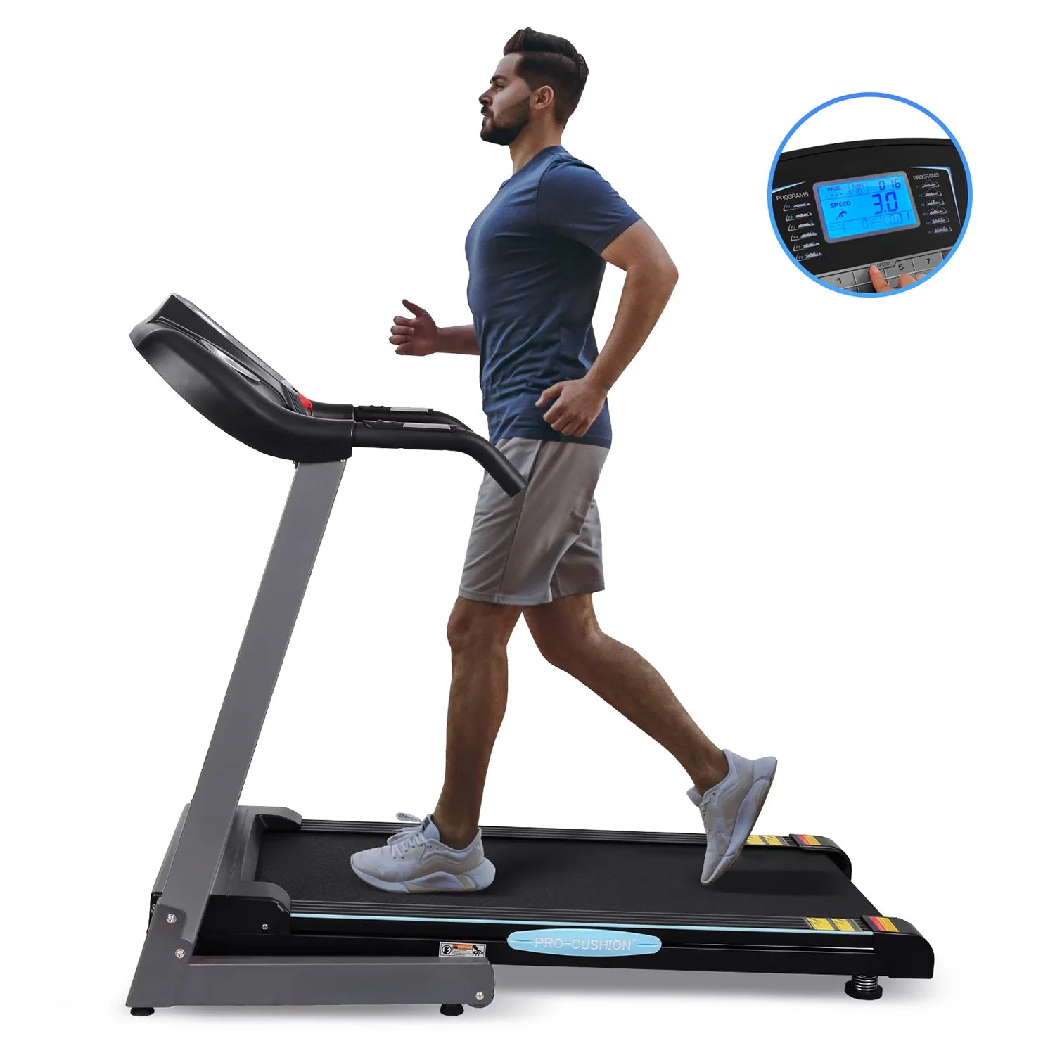 2.5 HP Folding Treadmill with 12 Levels Auto Incline 8.5 Mph Speed 15 Preset Program, 220Lbs Max Weight, for Home Gym