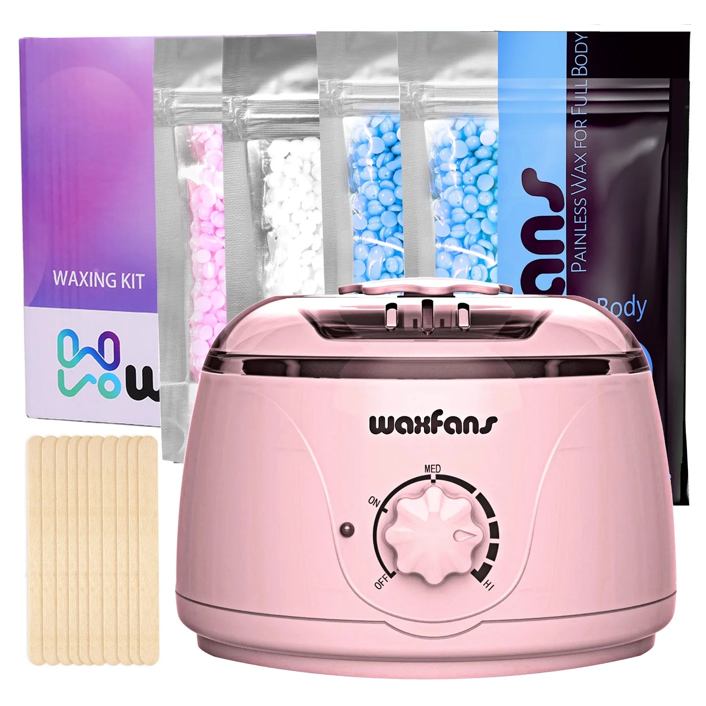 Waxing Kit,Wax Warmer for Hair Removal,Easy to Use Wax Kit,Wax Beads for Sensitive Skin